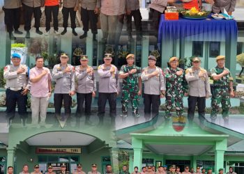 Cooling Sistem Bersama Polsek Siak Hulu Beri Ucapan Selamat Hut Ke – 79 Dan Bersinergisitas Ke – 4 Markas TNI