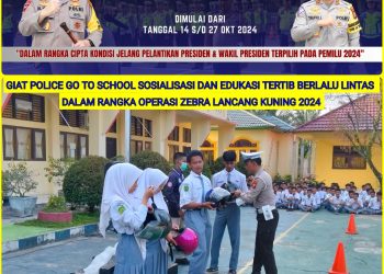 Sat Lantas Polres Kuansing Gelar Sosialisasi Tertib Berlalu Lintas Di SMAN 1 Benai Dalam Rangka Operasi Zebra Lancang Kuning 2024