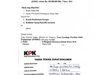 Diduga ada korupsi PI 10 persen, LSM Inpest Laporkan Dirut BUMD Rohil ke KPK