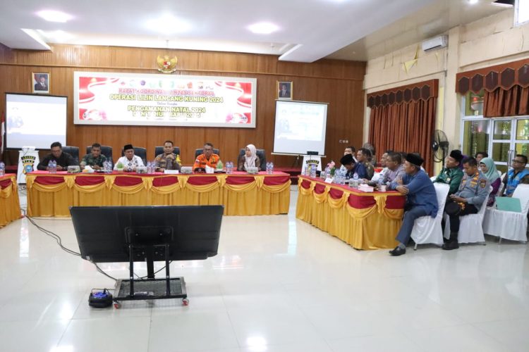Kapolres Kuansing Pimpin Rapat Koordinasi Lintas Sektoral Operasi Lilin Lancang Kuning 2024 Pengamanan Natal dan Tahun Baru