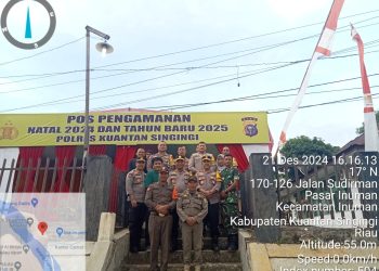 Kapolres Kuansing Cek Kesiapan Pos Pam Operasi Lilin Lancang Kuning 2024 Dalam Rangka Pengamanan Natal dan Tahun Baru