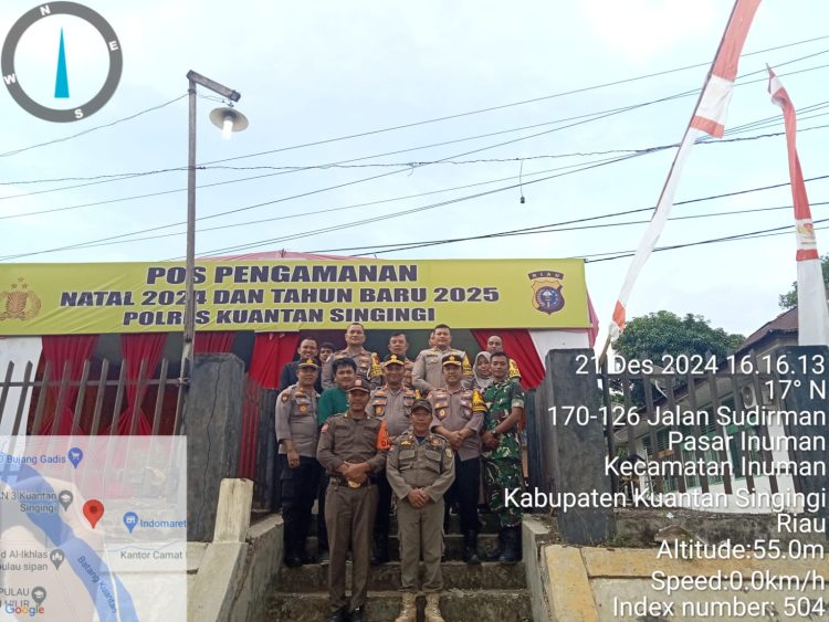 Kapolres Kuansing Cek Kesiapan Pos Pam Operasi Lilin Lancang Kuning 2024 Dalam Rangka Pengamanan Natal dan Tahun Baru