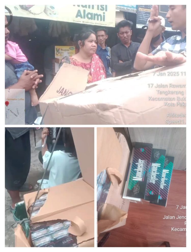 Terbongkar!!! Polisi Sita Ratusan Bungkus Rokok Ilegal Di Pekanbaru