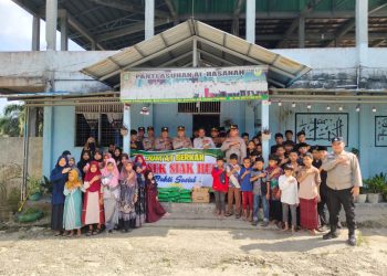 Giat Rutin, Polsek Siak Hulu Laksanakan Jumat Curhat Dan Bakti Sosial Di Panti Asuhan Al-Hasanah Desa Pandau Jaya