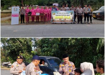 Peduli Ramadhan, Kapolsek Rantau Kopar Iptu Riko Rizki Masri, S.H, M.H Dan Jajaran Anggota Berbagi Takjil Bersama Bhayakari Peduli