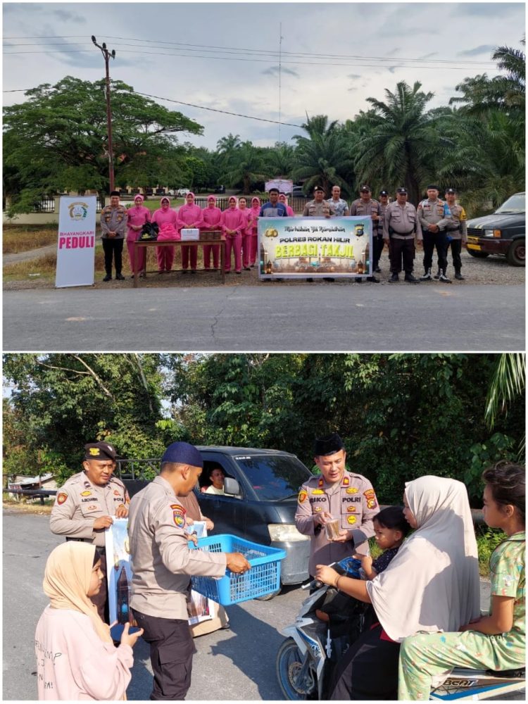 Peduli Ramadhan, Kapolsek Rantau Kopar Iptu Riko Rizki Masri, S.H, M.H Dan Jajaran Anggota Berbagi Takjil Bersama Bhayakari Peduli