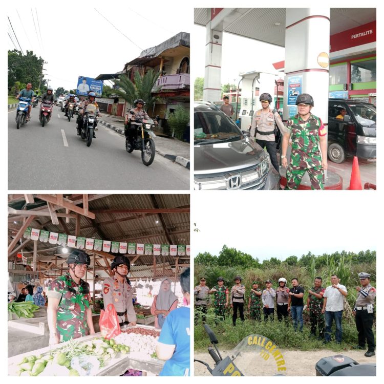 Luar Biasa Komandan.., Patroli Gabungan Pos PAM Idul Fitri 2025 Dipimpin Kapolsek Siak Hulu Bersama Danramil 06/SH