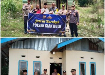 Polsek Siak Hulu Laksanakan Giat Jum’at Curhat Dan Jumat Berkah “From Door To door” Di Desa Tanjung Balam