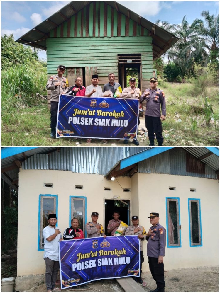 Polsek Siak Hulu Laksanakan Giat Jum’at Curhat Dan Jumat Berkah “From Door To door” Di Desa Tanjung Balam