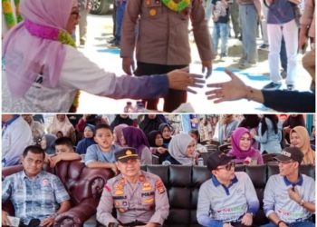 Tetap Jaga Kamtibmas, Kapolsek Siak Hulu AKP Hendra Setiawan, S.H Hadiri Langsung HUT Ke-22 Desa Tanjung Balam