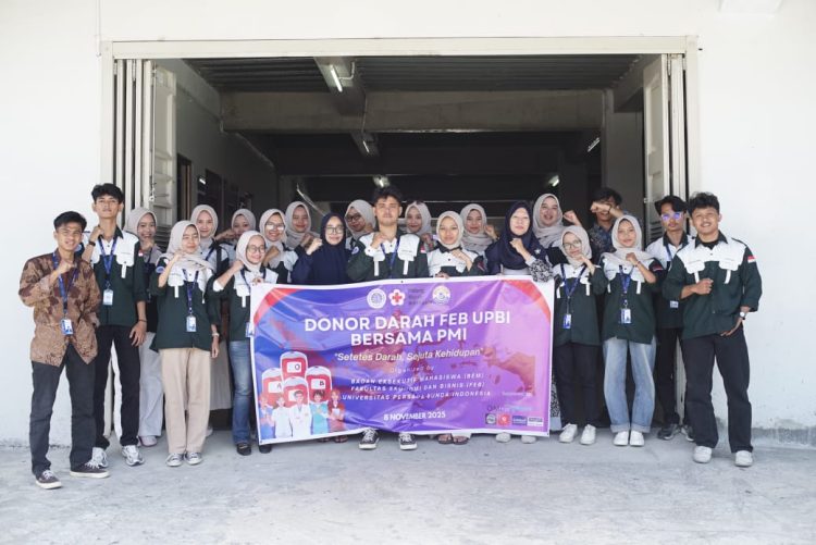 BEM FEB Universitas Persada Bunda Indonesia Gandeng PMI Gelar Aksi Sosial Donor Darah
