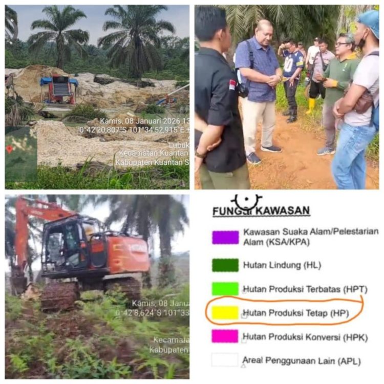 Bebasnya Ratusan Aktivitas PETI di Kawasan Hutan Produksi Tetap Kuantan Mudik Tuai Sorotan Publik