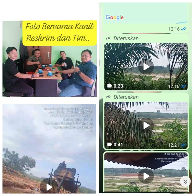 Aktivitas PETI Diduga Merajalela di Wilayah Hukum Polsek Kuantan Hilir, Lebih dari 300 Rakit dan Puluhan Lokasi Penampungan Emas
