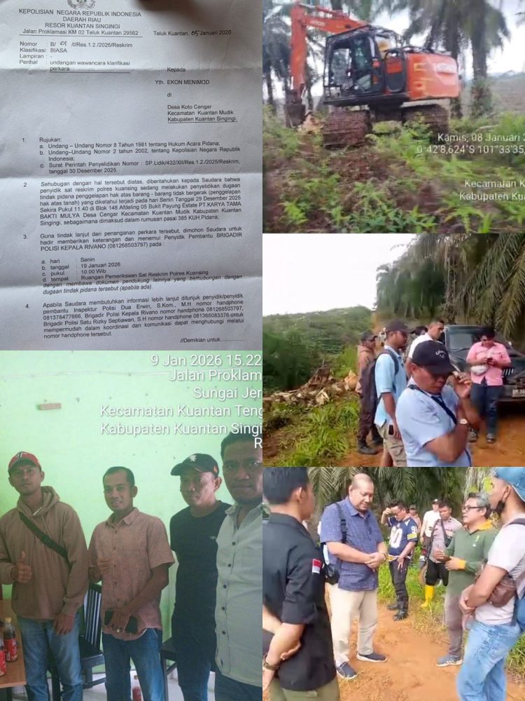 Dugaan Penggarapan Kawasan Hutan Produksi Tetap (HP) dan Laporan PT KTBM ke Polres Kuansing 
